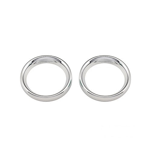 MotoTown 2 in. Instrument Gauge Bezel Pair - Chrome, OEM 74550-92 for 1986-2016 FLT