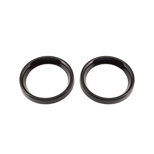 MotoTown 2 in. Instrument Gauge Bezel Pair - Black for 1986-2016 FLT