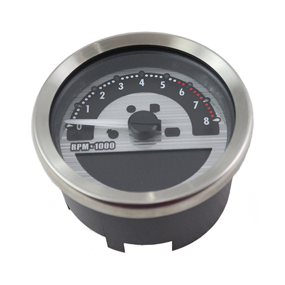 MotoTown Electronic Gauge, 4 in., Silver Face for 2011-2017 FXCWC and 2012-2017 Dyna