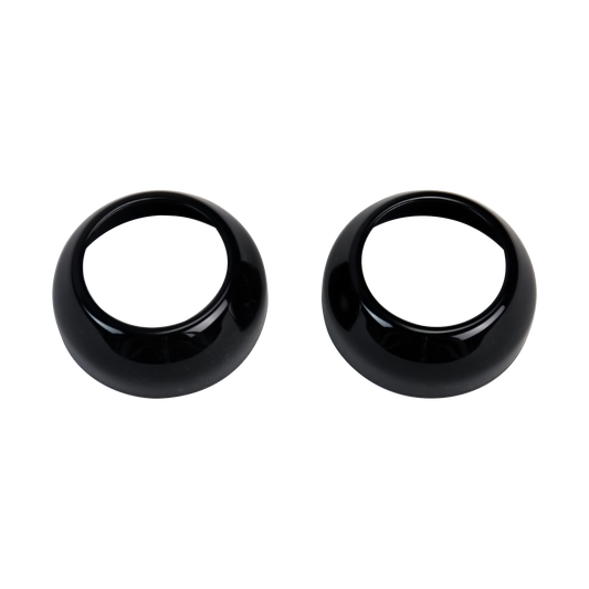 MotoTown 39 mm Metal Fork Boot Cover Pair - Gloss Black for 1987-1994 FXR and 1991-2005 Dyna except FXDWG (FG-150039)