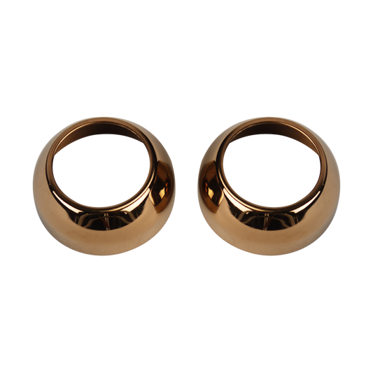MotoTown Fork Boot Metal Covers, Gold, 39 mm for 1987-1994 FXR, 1991-2005 FXD, 1988+ XL (FG-150040)