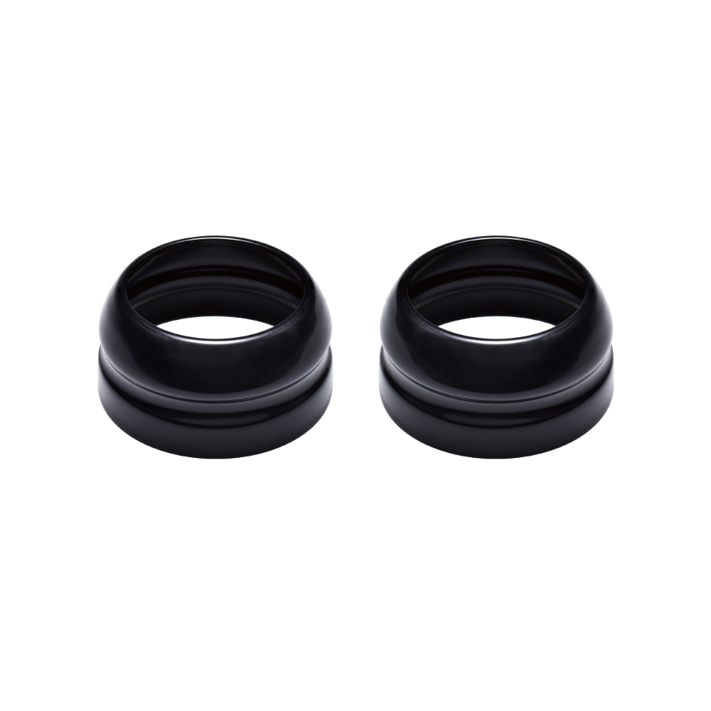 MotoTown 49 mm Metal Fork Boot Cover Pair - Gloss Black