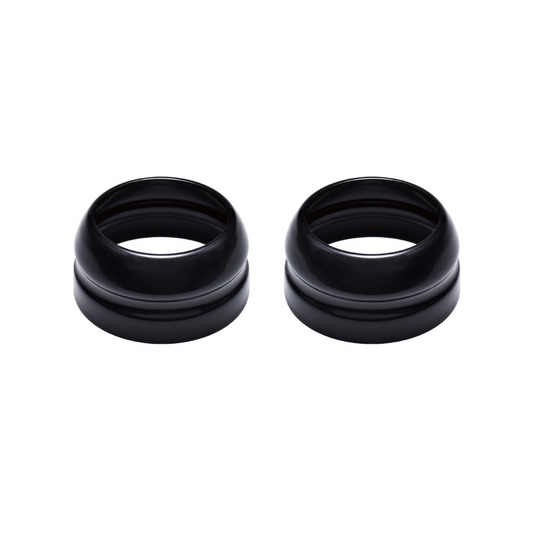 MotoTown 49 mm Metal Fork Boot Cover Pair - Gloss Black