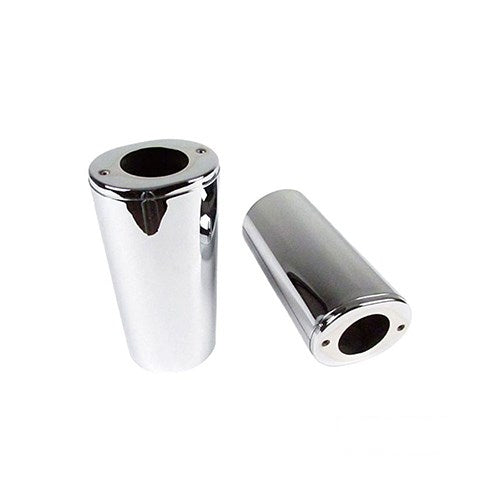 MotoTown Fork Slider Covers, Chrome for 1949-1984 FL
