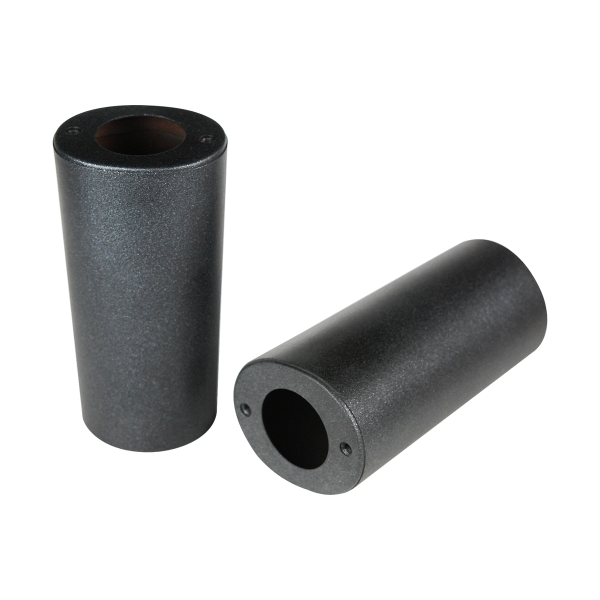 MotoTown Smooth 6-1/2 in. Steel Fork Slider Cover Pair - Dark Metal Flake for 1986-2013 Touring / 1986-2017 FLST (FG-150051)