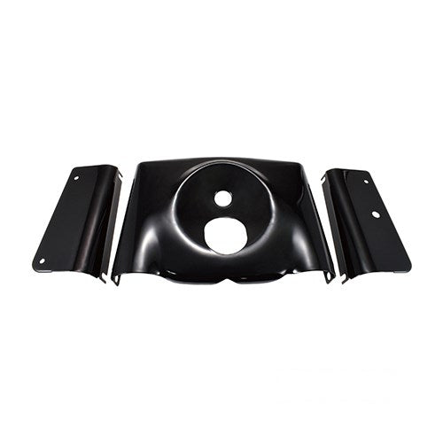 MotoTown Fork Panel Triple Tree Cover 3 Pieces, Smooth, Gloss Black for 1986-2017 FLST / C, FLSTF / B/BS, FLS / S