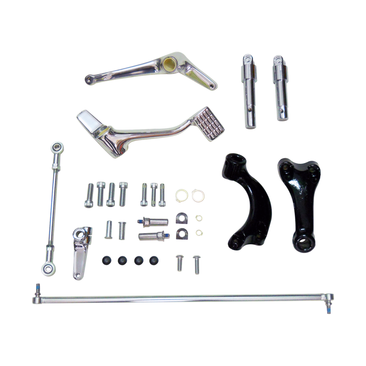 MotoTown 前移腳控套件，鍍鉻色，適用 2004-2013 Sportster XL