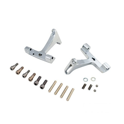 MotoTown Standard Passenger Floorboard Mount Pair with Hardware - Chrome, OEM 53070-00A for 1993-2026 Touring