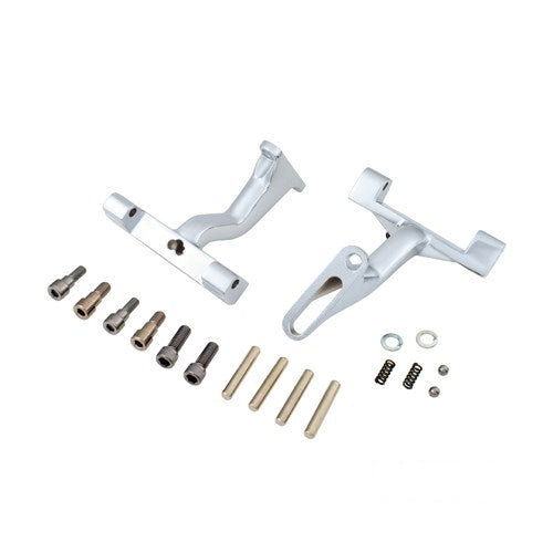 MotoTown Raised Passenger Floorboard Mount Set - Chrome