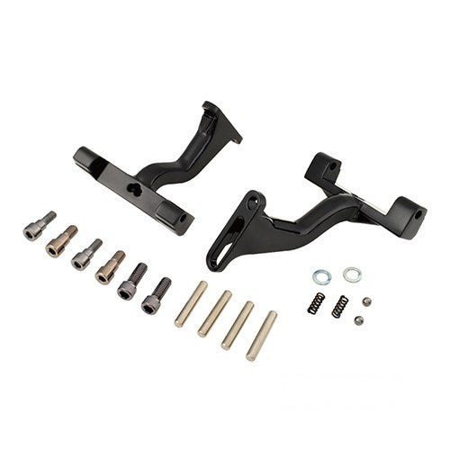 MotoTown Raised Passenger Floorboard Mount Set - Black