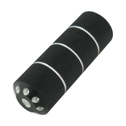 MotoTown Bomber Knurled 5/16-24 Shift / Brake Peg - Black Contrast Cut (FG-170075)