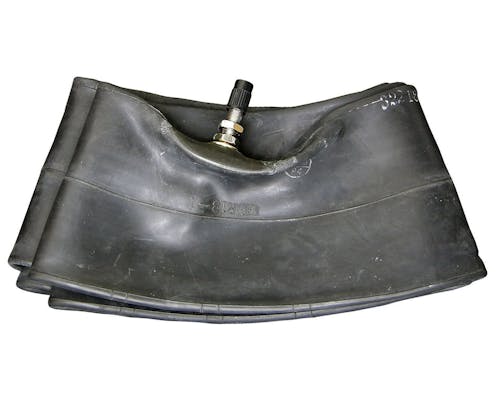 MotoTown 18 in. Motorcycle Inner Tube, Size 4.00/4.50, Center TR6 Metal Valve - Black