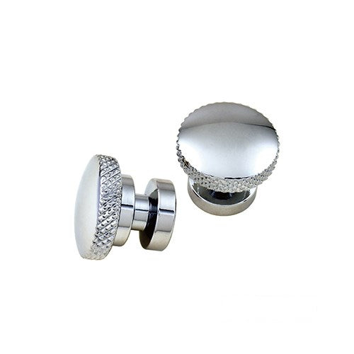 MotoTown Seat Mounting Knob Pair, Knurled, Chrome