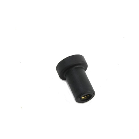 MotoTown 10-Pack #10-24 Horn Mount Rubber Well Nuts - Black / Brass