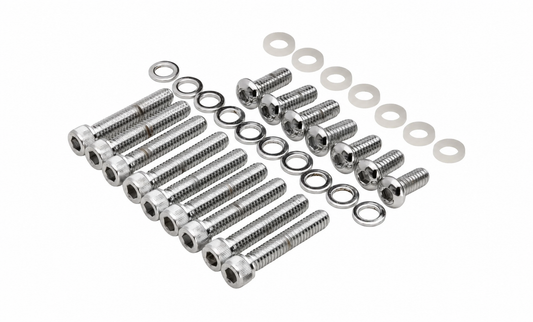 MotoTown Socket-Head Outer Primary Cover Bolt Kit - Chrome, OEM 4740A for 1986-1988 Softail
