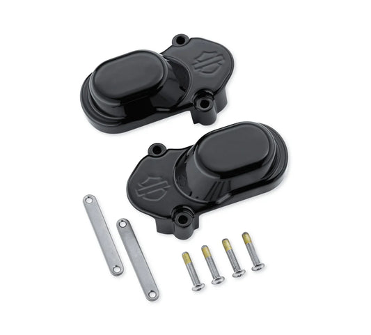 Harley-Davidson 43013-09A Gloss Black Bar & Shield Rear Axle Cover Kit - Main View