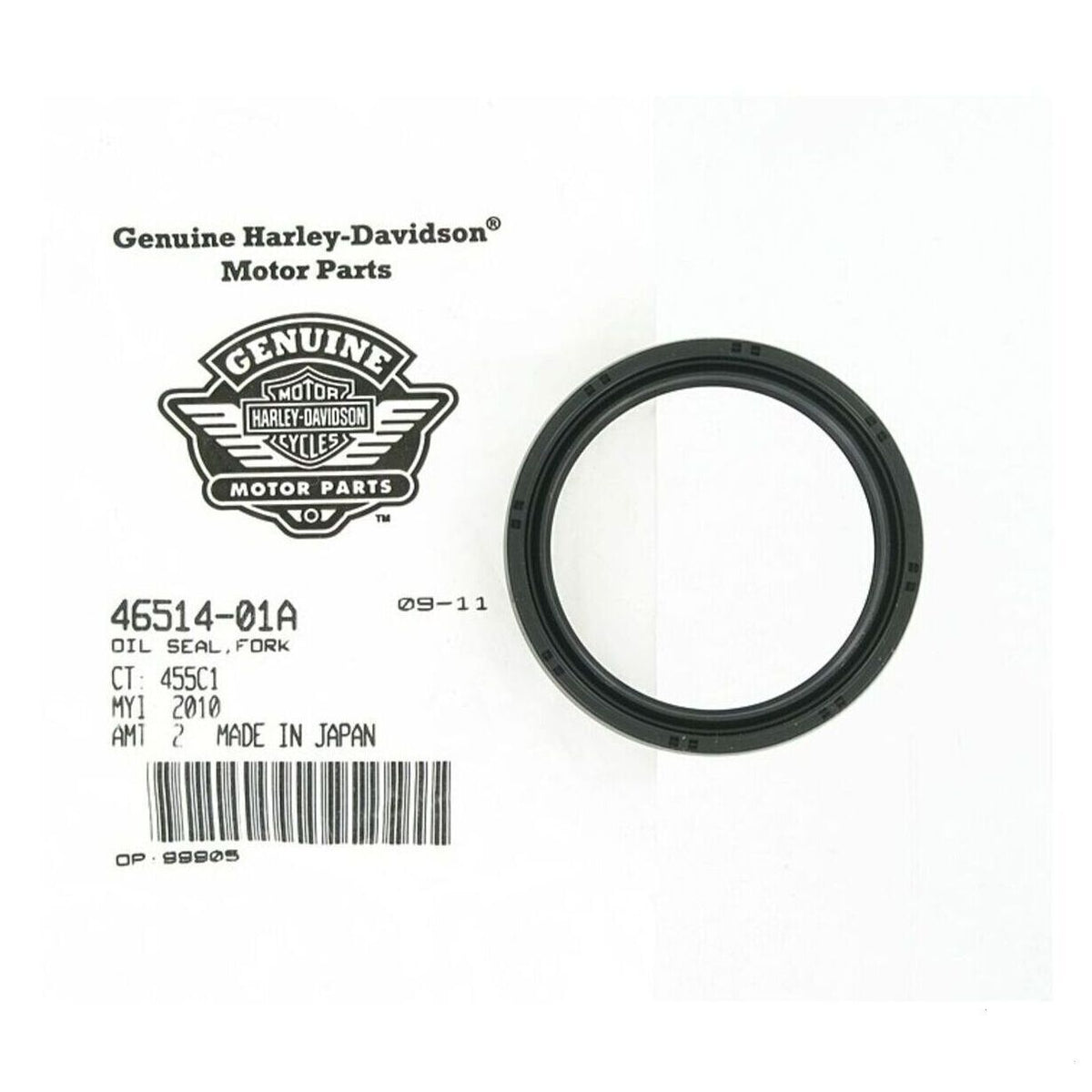 Harley-Davidson 46514-01A OIL SEALFORK (2PK)