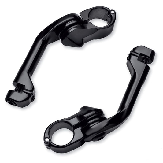 Harley-Davidson 50500167 Gloss Black Long Angled Adjustable Highway Peg Mount Kit - Main View