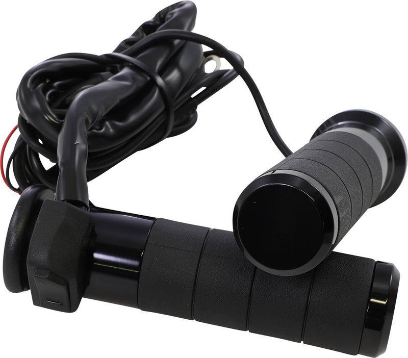 Koso AX068K00 Titan-X Heated Grips - Black, Electronic Throttle