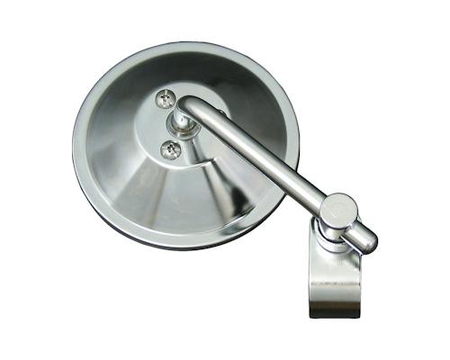 Neofactory 000003 chrome 4-inch short-stem mirror with clamp
