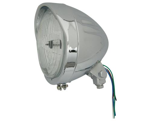 Neofactory 000345 Ribbed H4 Headlight - 5-3/4 in Chrome