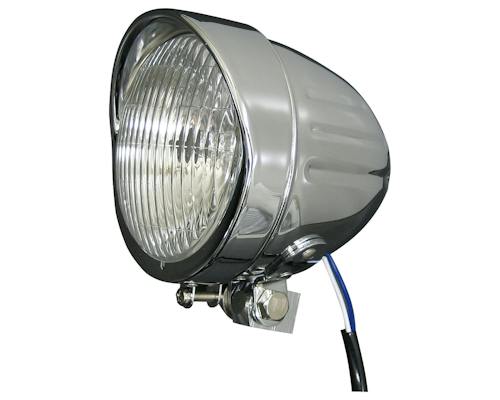 Neofactory 000346 Ribbed H4 Headlight - 4-1/2 in Chrome