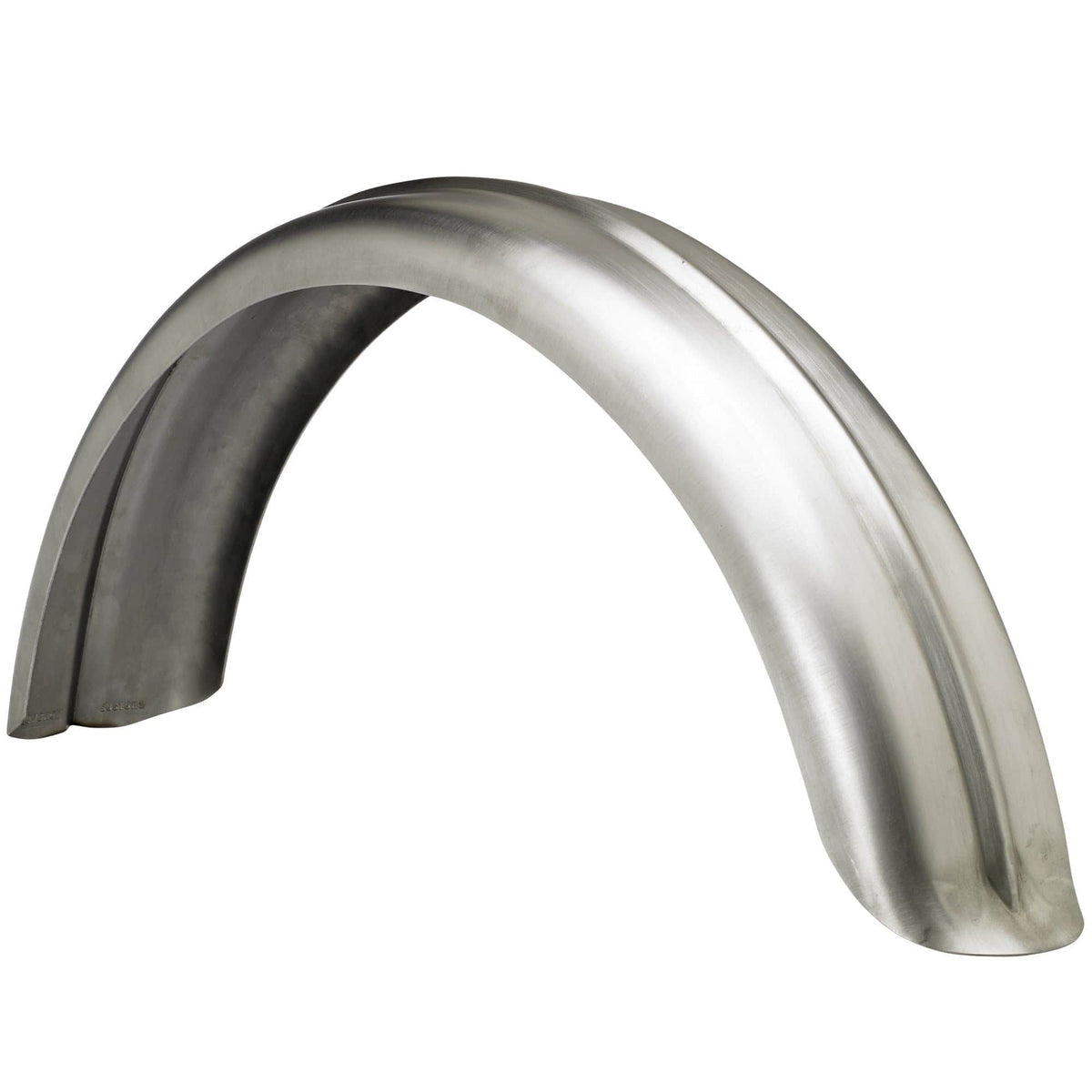 Lowbrow Customs 003158 Raw Steel Stingray Ribbed Fender - 4-3/4 in. - Main View