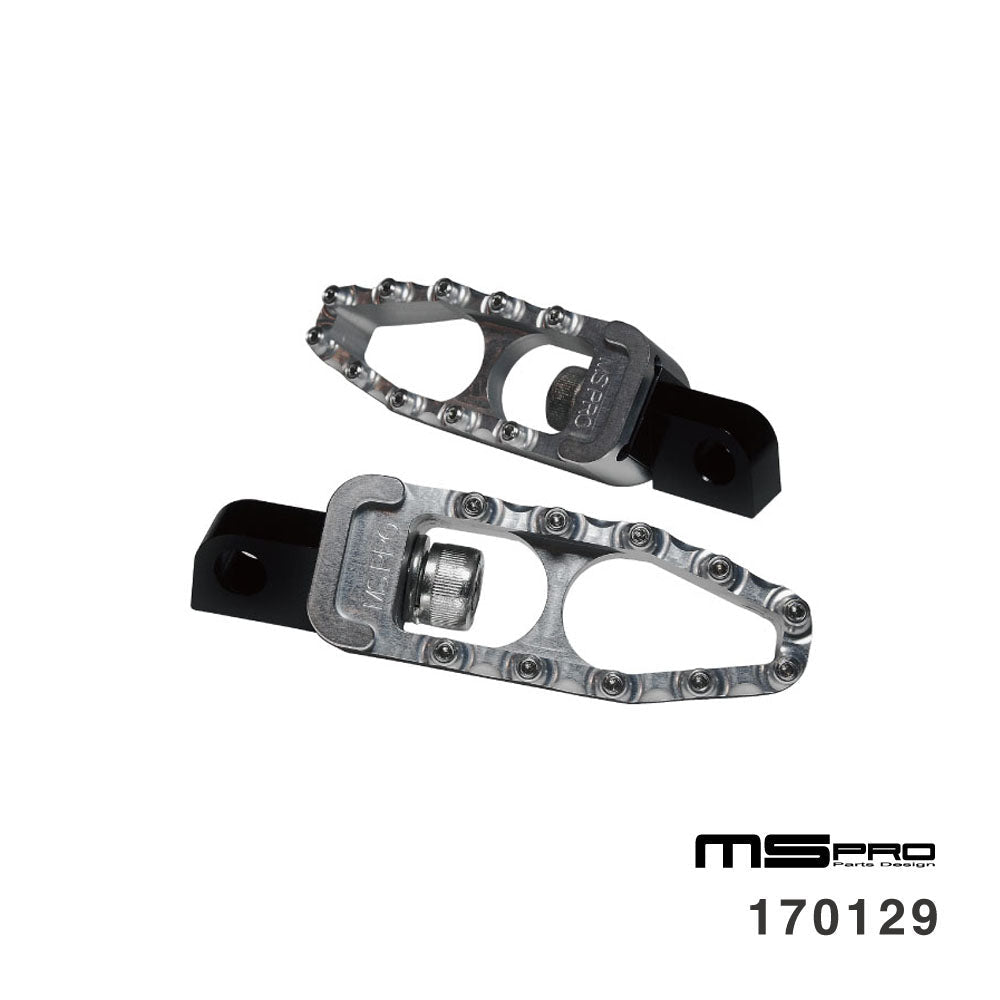 MS PRO MSP-170129 MS PRO CNC FOOTPEGS SILVER ANODIZED
