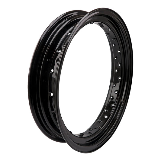MotoTown 18 x 3.5 in. 40-Hole Steel Rim with 8.5 mm Center Valve - Black