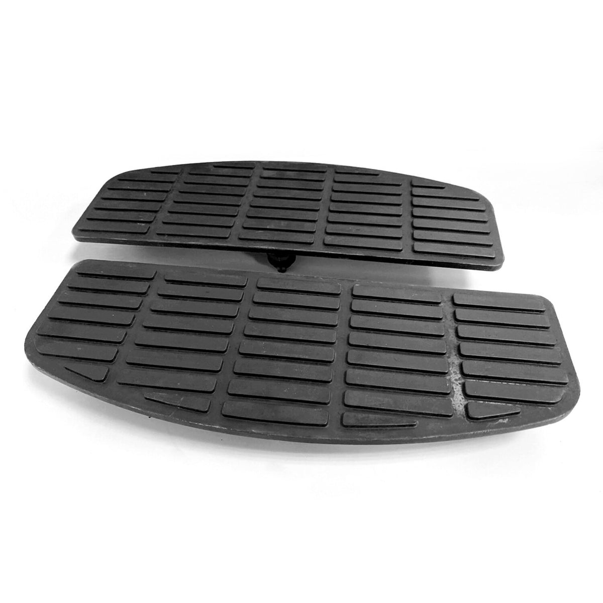 MotoTown 10 in. Rider Floorboard Rubber Pad Set - Black