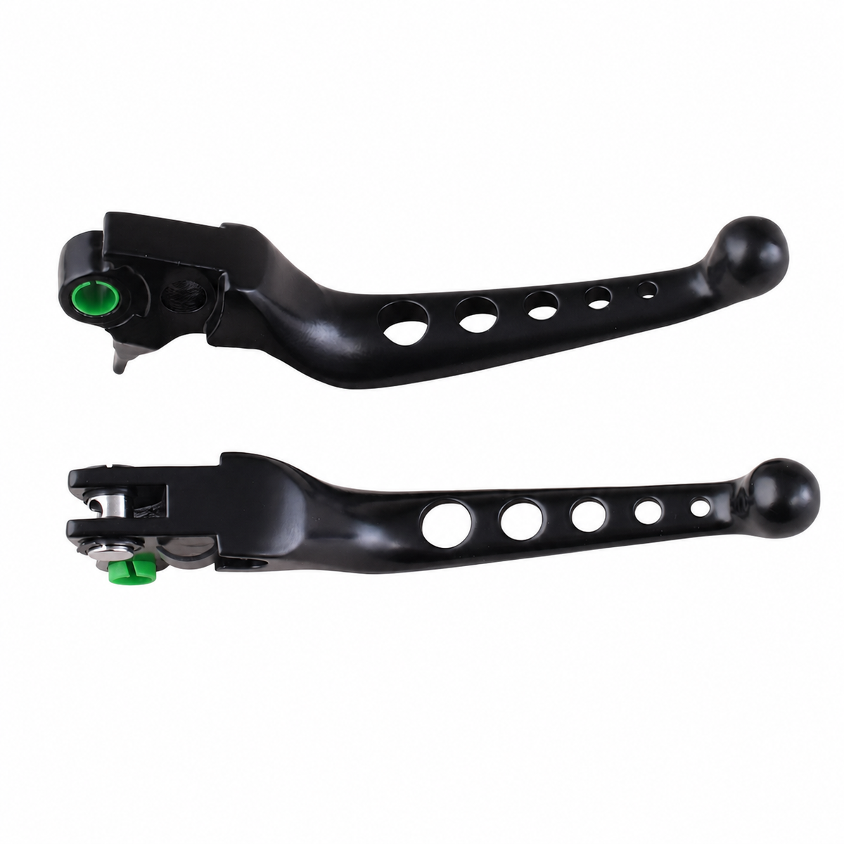 MotoTown 5-Hole Brake & Clutch Lever Set - Black