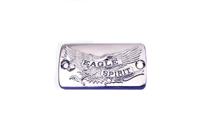 MotoTown Front Master Cylinder Cover, Chrome Eagle