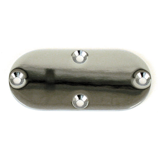 MotoTown Oval Inspection Cover, Chrome