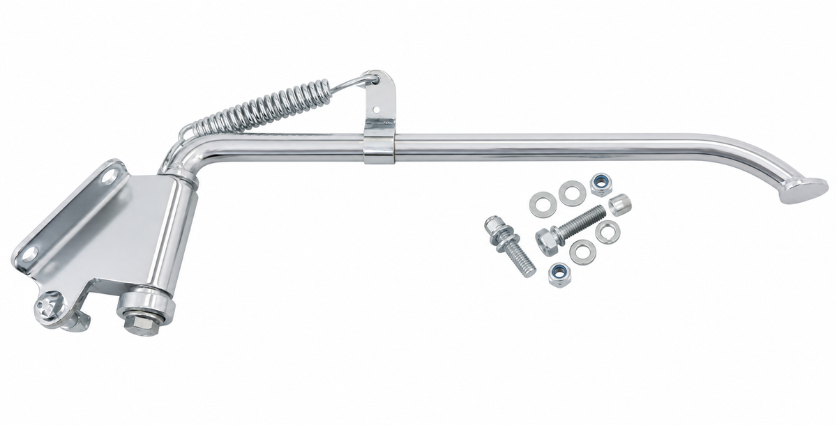 MotoTown Standard-Length Chrome Kickstand, 1989-2006 Softail