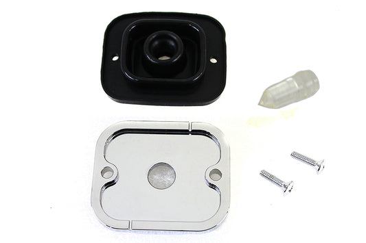 MotoTown Master Cylinder Cover with Sight Window, Chrome