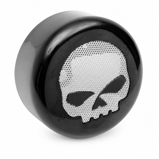 MotoTown Skull Horn Cover, Black