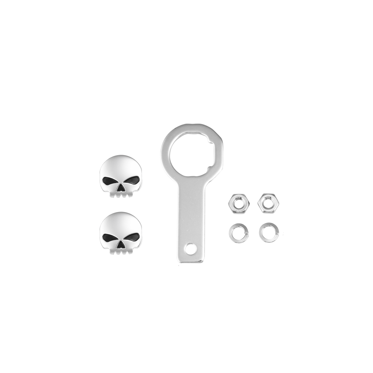 MotoTown 2-Bolt Skull License Plate Hardware Kit - 3/4 in. Bolts - MT-77351