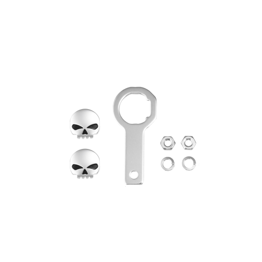 MotoTown 2-Bolt Skull License Plate Hardware Kit - 3/4 in. Bolts - MT-77351