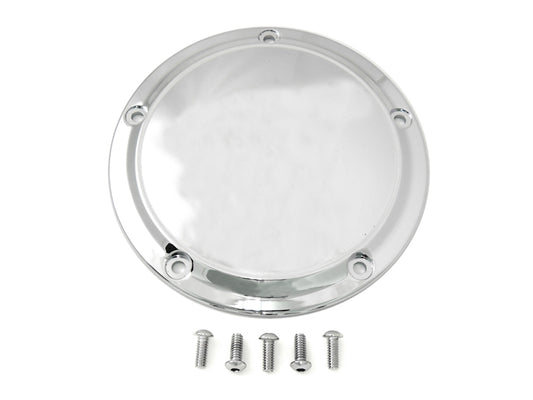 MotoTown Smooth 5-Hole Derby Cover, Chrome