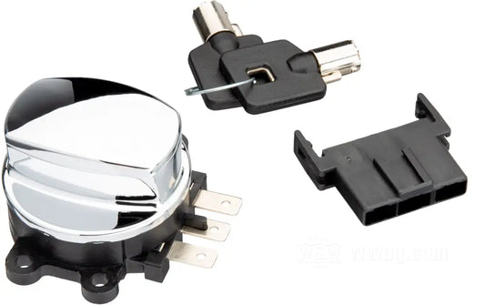 MotoTown Side-Hinged Ignition Switch, Chrome