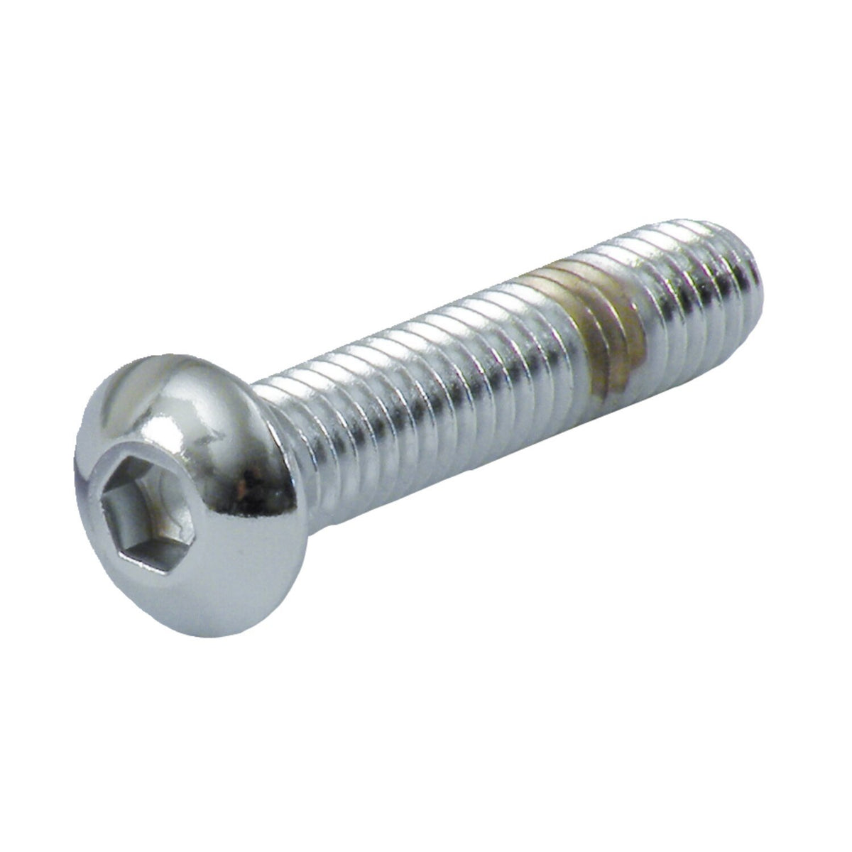 MotoTown Chrome Button-Head Hex Socket Screw, 5/16-18 x 1-1/2 in