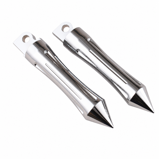 MotoTown Spike-Style Footpeg Pair - Chrome