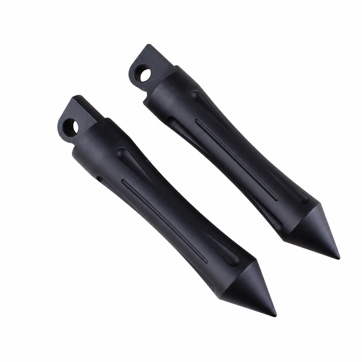 MotoTown Spike-Style Footpeg Pair - Black