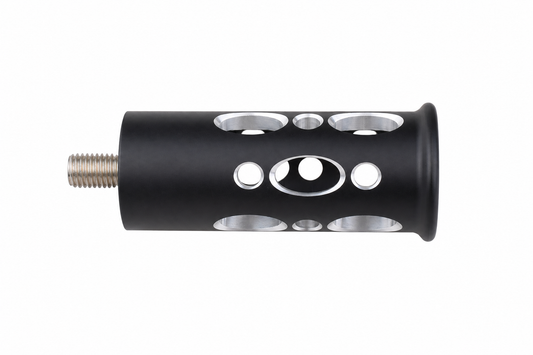 MotoTown Aluminum Oval-Cutout Shifter Peg - Black Anodized