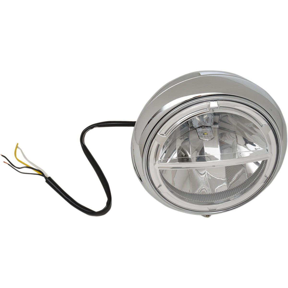 MotoTown 7 in. CREE LED 頭燈總成－鍍鉻色 / 透明燈殼，ECE，適用 1986-2017 Softail