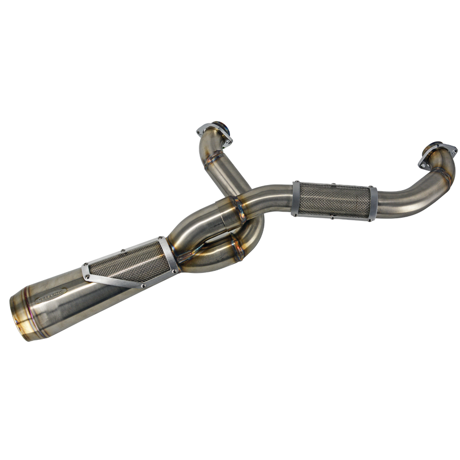 Trask TM-5131 Big Sexy 2-into-1 Exhaust — Brushed Stainless