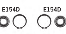 Paughco E154D Pivot Bearings and Snap Rings for 1986-1999 - Pair