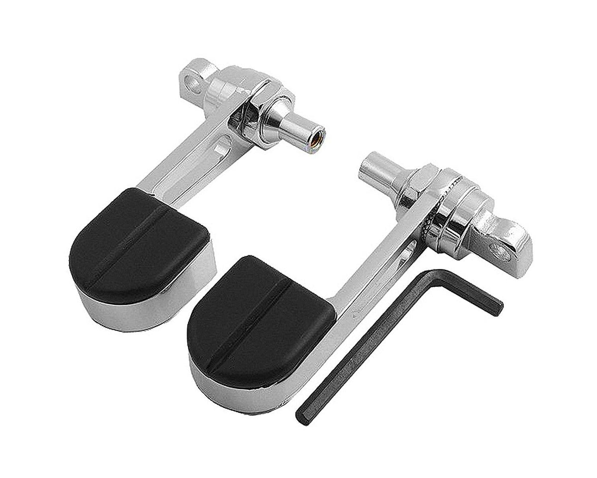 Kuryakyn ISO Peg Stirrups - Male Mount / Chrome and Black / Pair | 8074