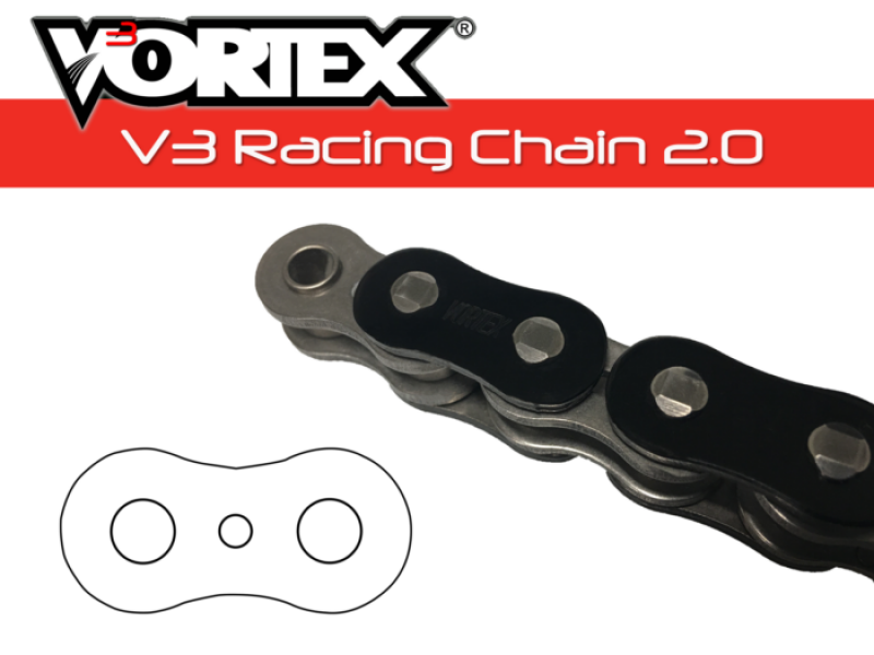 Vortex Racing V3 2.0 鏈條 520SX3-120- 黑色｜520SX3-120