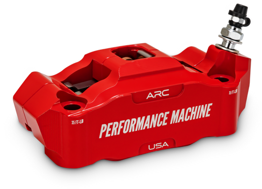 Performance Machine 125 x 4 Race Series Radial 固定座 卡鉗 附 ARC - 右側 - 紅色｜0052-2426-RC